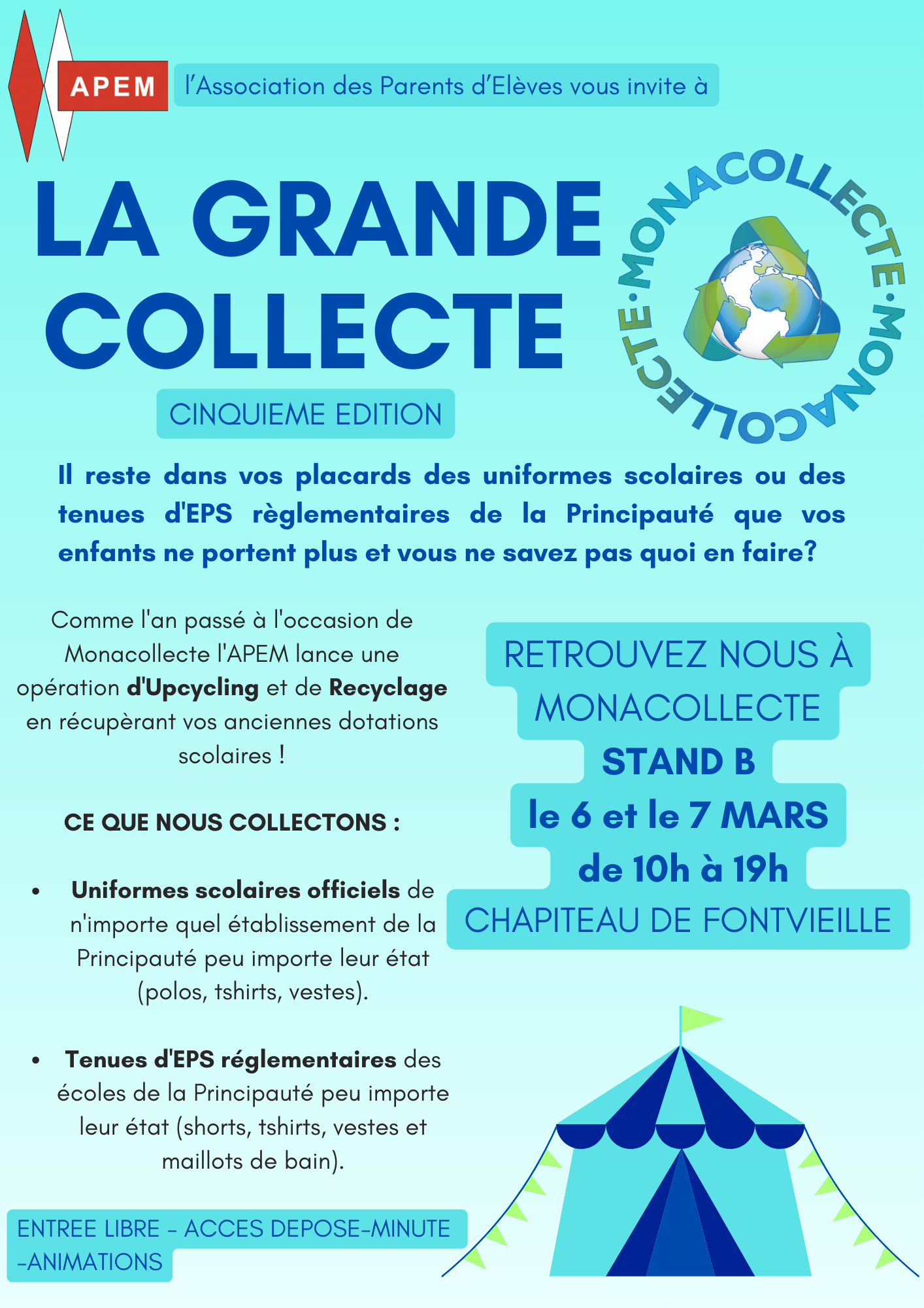 L’APEM participe à la MonacoCollecte : un vif succès !